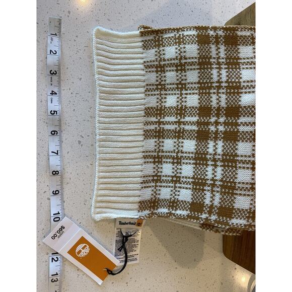 Timberland Scarf Wheat Plaid One Size Winter‎ Warm Retro NWT - Picture 8 of 9